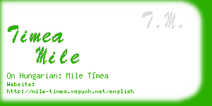 timea mile business card